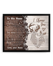 Load image into Gallery viewer, You Are My Life Wild Deer Custom Name Gift For Life Partner Framed Matte Canvas
