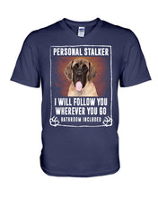 Load image into Gallery viewer, English Mastiff Personal Stalker St. Patrick's Day Printed Mug Guys V-Neck
