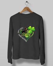Load image into Gallery viewer, Doberman Not Lucky Simply Blessed Clover St Patrick's Day Gift For Dog Lovers Sweatshirt
