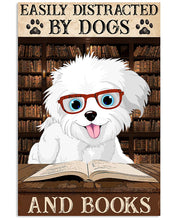 Load image into Gallery viewer, Cute Maltese Dogs And Books Gift For Dog Lovers Vertical Poster
