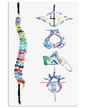 Load image into Gallery viewer, Meaningful Gift For Chiropractor Colorful Spine Art Vertical Poster
