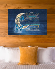 Load image into Gallery viewer, Blue Butterflies Grandma Gift For Granddaughter Think About You Horizontal Poster
