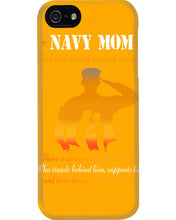 Load image into Gallery viewer, Son Gift For Navy Mom Behind Every Strong Soldier Phone case
