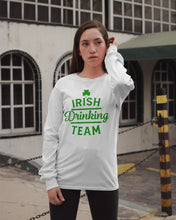 Load image into Gallery viewer, Irsih Drinking Team Green Shamrock St Patrick's Day Unisex Long Sleeve
