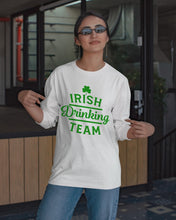 Load image into Gallery viewer, Irsih Drinking Team Green Shamrock St Patrick's Day Unisex Long Sleeve
