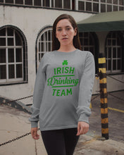 Load image into Gallery viewer, Irsih Drinking Team Green Shamrock St Patrick's Day Unisex Long Sleeve
