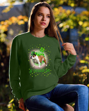 Load image into Gallery viewer, Bulldog Leprechaun Clover St Patrick's Day Gift For Dog Lovers Sweatshirt
