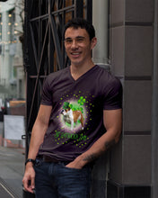 Load image into Gallery viewer, Bulldog Leprechaun Clover St Patrick's Day Gift For Dog Lovers Guys V-Neck
