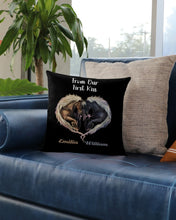 Load image into Gallery viewer, Horses From Our First Kiss Custom Name Gift For Girlfriend Pillow Cover
