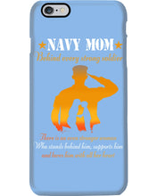 Load image into Gallery viewer, Son Gift For Navy Mom Behind Every Strong Soldier Phone case
