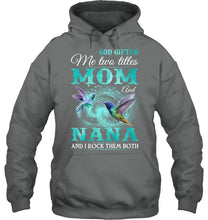 Load image into Gallery viewer, God Gifted Me Two Tittles Mom And Grandma Hoodie
