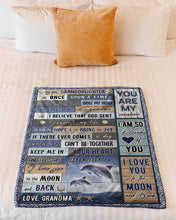 Load image into Gallery viewer, When We Can't Be Together Dolphin Grandma Gift For Granddaughter Fleece Blanket
