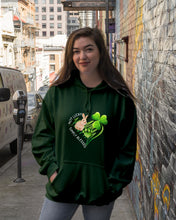 Load image into Gallery viewer, Rabbit Not Lucky Simply Blessed Heart Clover St Patrick's Day Gift Hoodie
