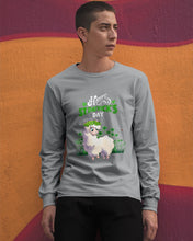 Load image into Gallery viewer, Lovely Llama Clover Garden Happy St Patrick's Day Gift For Llama Lovers Unisex Long Sleeve
