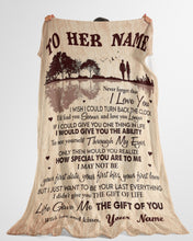 Load image into Gallery viewer, The Gift Of You Custom Name Gift For Wife Fleece Blanket
