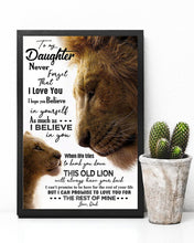 Load image into Gallery viewer, The Rest Of Mine Lion King Dad Gift For Daughter Vertical Poster
