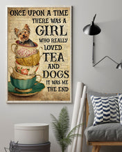 Load image into Gallery viewer, There Was A Girl Who Really Loved Tea And Yorkie Dogs Vertical Poster
