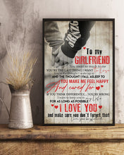 Load image into Gallery viewer, Hand In Hand Gift For Girlfriend You Make Me Feel Happy And Cared For Vertical Poster
