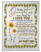 Load image into Gallery viewer, Mom Gift For Daughter Never Forget That I Love You Fleece Blanket
