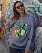 Load image into Gallery viewer, Leprechaun Gnome One Lucky Lala Clover St Patrick's Day Gift Sweatshirt
