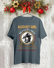 Load image into Gallery viewer, Birthday Gift For August Girl The Soul Of A Witch Guys Tee

