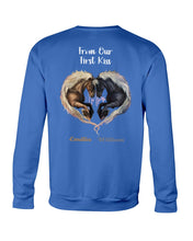 Load image into Gallery viewer, Horses From Our First Kiss Custom Name Gift For Girlfriend Sweatshirt
