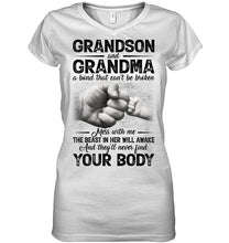 Load image into Gallery viewer, Can't Be Broken Grandma And Grandson Ladies V-Neck
