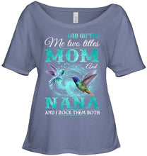 Load image into Gallery viewer, God Gifted Me Two Tittles Mom And Grandma Ladies Tee
