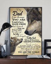 Load image into Gallery viewer, Wolf I Am Because You Are Daughter Gift For Dad Vertical Poster
