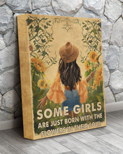 Load image into Gallery viewer, Gift For Women Sunflower Some Girls Are Just Born With The Flower Matte Canvas

