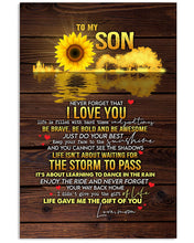 Load image into Gallery viewer, Never Forget I Love You Sunflower Water Reflection Mom Gift For Son Vertical Poster
