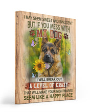 Load image into Gallery viewer, German Shepherd Don't Mess With My Dog Gift For Dog Lovers Matte Canvas
