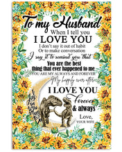 Load image into Gallery viewer, Sunflower Border T Rex The Best Thing Gift For Husband Vertical Poster
