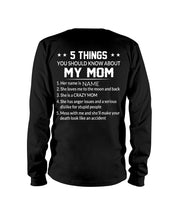 Load image into Gallery viewer, Five Things You Should Know About Mom Unisex Long Sleeve
