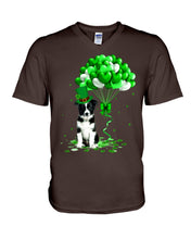 Load image into Gallery viewer, Border Collie Patrick Balloons St. Patrick's Day Color Changing Mug Guys V-Neck
