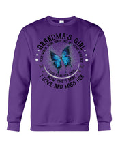 Load image into Gallery viewer, Blue Butterfly Gift For Angel Grandma Your Wings Were Ready Sweatshirt
