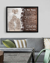 Load image into Gallery viewer, A Couple You Are My World Custom Name Gift For Girlfriend Framed Matte Canvas

