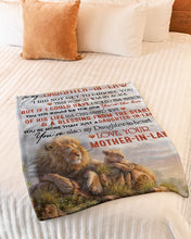 Load image into Gallery viewer, Daughter In Heart Lion Wild Life Mom Gift For Daughter In Law Fleece Blanket
