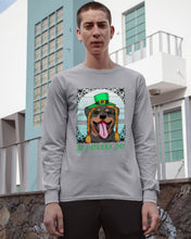 Load image into Gallery viewer, Funny Rottweiler With Green Top Hat St Patrick's Day Gift For Dog Lovers Unisex Long Sleeve
