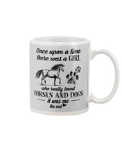 Load image into Gallery viewer, There Was A Girl Who Really Loved Horses And Dogs Mug
