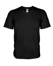 Load image into Gallery viewer, Lucky Son Who Raised By A Freaking Awesome April Mom Guys V-Neck
