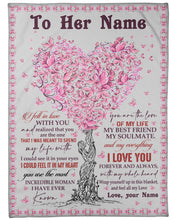 Load image into Gallery viewer, You Are The Most Heart Tree Custom Name Gift For Girlfriend Fleece Blanket
