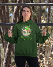 Load image into Gallery viewer, Bulldog Leprechaun Clover St Patrick's Day Gift For Dog Lovers Hoodie
