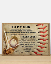 Load image into Gallery viewer, Dad Gift For Son Baseball Lovers The Rest Of Mine Horizontal Poster
