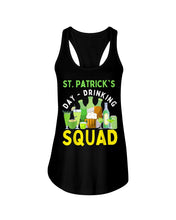 Load image into Gallery viewer, Happy St. Patrick's Day Printed Mug Drinking Squad 2021 Irish Shamrock Ladies Flowy Tank
