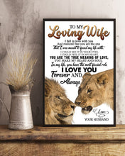Load image into Gallery viewer, Lion The True Meaning Of Love Gift For Wife Vertical Poster
