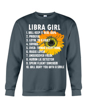 Load image into Gallery viewer, Birthday Gift For Libra Girl Will Bury You With A Smile Sweatshirt

