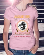 Load image into Gallery viewer, Birthday Gift For August Girl The Soul Of A Witch Ladies Tee
