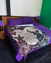 Load image into Gallery viewer, Deer A Little Late To Be Your First Custom Name Gift For Husband Fleece Blanket
