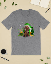 Load image into Gallery viewer, Gnome And Pitbull Coins And Pot Of Gold St Patrick's Day Gift Guys Tee
